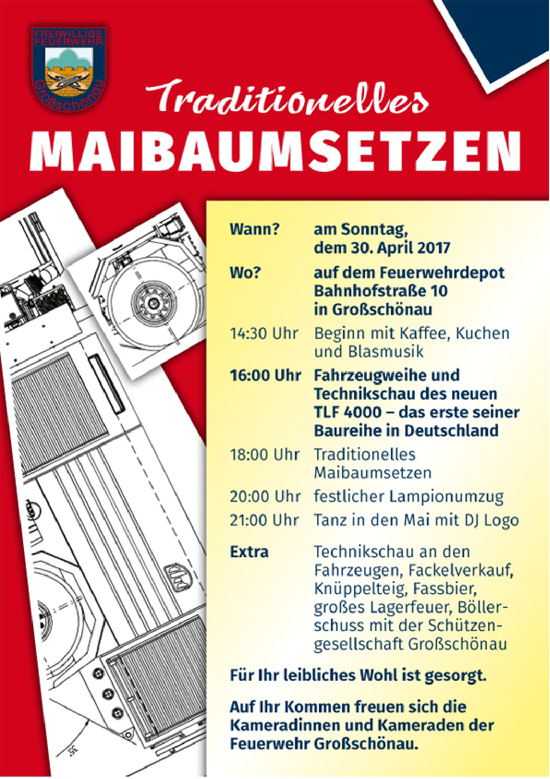Plakat Maibaumsetzen 2017